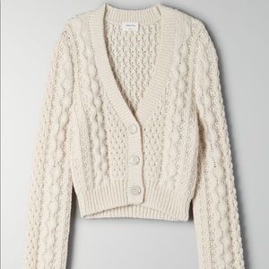 Aritzia Wilfred Free Adley crop cardigan XXS NW/T